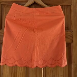 Lined Tangerine linen skirt